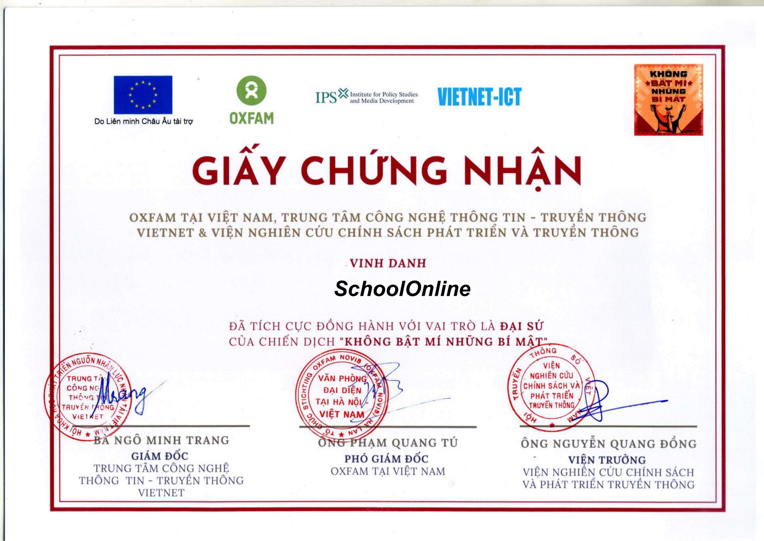 Schoolonline Joined Campaign Promoting Online Privacy Rights As Awareness Ambassadors Omt